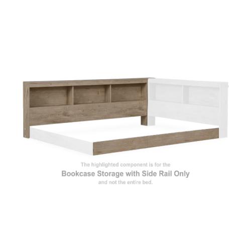 Oliah Bookcase Storage With Side Rail