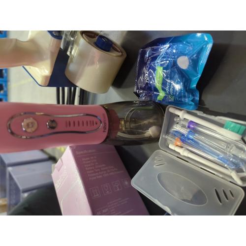 Water Dental Flosser Teeth Cleaner Pick, H2ofloss Cordless Portable Oral Irrigator,5 Mode IPX7 Waterproof Teeth Picks 300ML Rechargeable WaterFlosser for Home Travel (Pink)