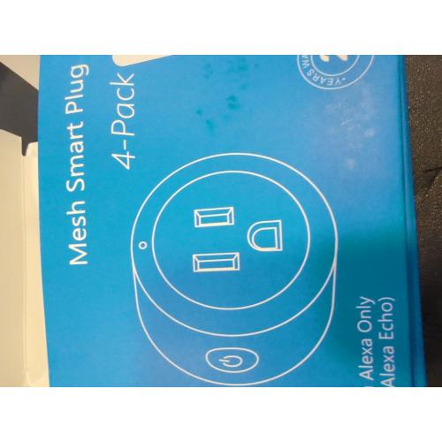 White 4 Pack ExIoTy Smart Plug, Works with Alexa, Simple Setup with One Voice Command, Remote Control, Timer & Schedule & Group Controller, Bluetooth Mesh Outlet, Alexa Echo Required, ETL & FCC Certified (4 Pack)