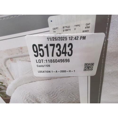 Rachel Ashwell Full/Queen Woven Texture Comforter Set White