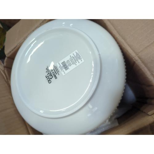 Our Table 5pc Simply White Beaded Dinner Bowl