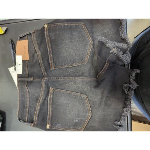 Size S Judy Blue Black High Waist Tummy Control Fray Hem Shorts