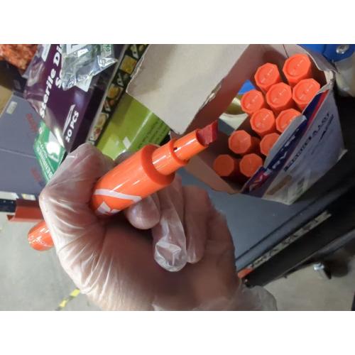 Avery Marks A Lot Permanent Markers, Large Desk-Style Size, Chisel Tip, Water and Wear Resistant, 12 Orange Markers (08883)