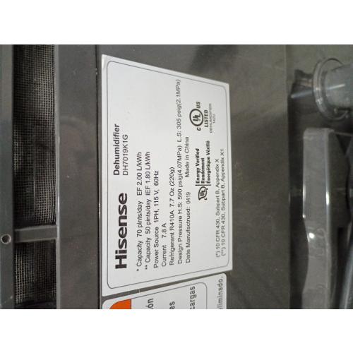 Hisense Energy Star 50* Pint 3-Speed Dehumidifier with Built-in Pump (see the picture for the color)