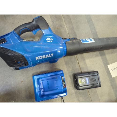 Kobalt 40V MAX 480-CFM 110-MPH Battery-Powered Handheld Leaf Blower w/ 1 Batteries & Charger