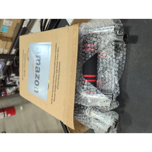 Black and Red Twister Arm Exerciser,80-110lb Adjustable Spring Workout Bar, Forearm Triceps Chest Enhanced Exercise Strengthener,Portable Home Fitness Equipment, Detachable Design Fitness Anywhere