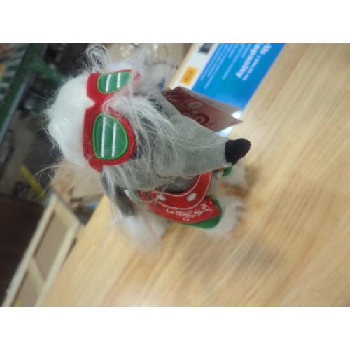 Gemmy Animated Dapper Chinese Crested Dog Rocking Around The Christmas Tree