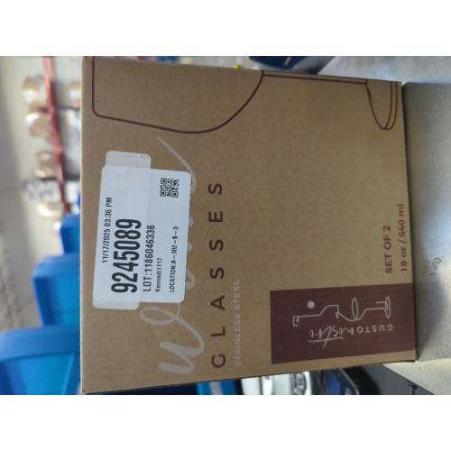 2 Pack Gold Gusto Nostro Stainless Steel Wine Glass - Unbreakable Gold Wine Glasses for Travel, Camping and Pool - Fancy, Unique and Cute Portable Metal Wine Glass for Outdoor Events, Picnics (Set of 2)