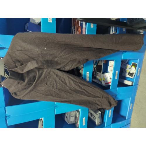 Size 32 Men Trousers Vintage Tweed Blend Pants Herringbone Slim Fit Pleat-Front Pant