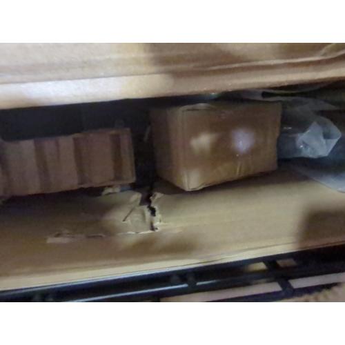 Overhead Garage Storage Rack for 8-10 FT Ceiling, Heavy-duty 4x4 FT Ceiling Storage Racks with Safety Lock, Ideal for Garage Storage Mounted Lift System and Storage Organizer, 250lbs Capacity