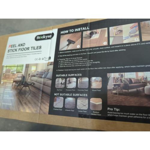 Stick yart peel and stick wooden floor vinyl tile