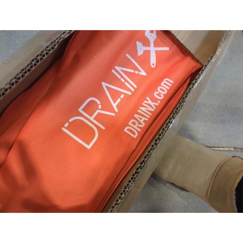 DrainX Toilet Auger Drain Plumbing Snake | Use with Drill or Manually, Angle Designed for Toilet Clogs, Plastic Guard for Porcelain Protection