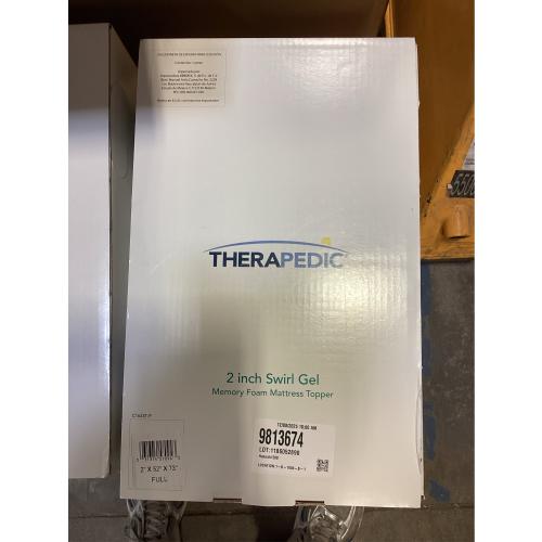 Therapedic 2-Inch Swirl Gel Memory Foam Full Mattress Topper