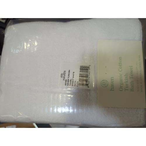 Haven Turkish 2pc Cotton Bath Towel in Bright White