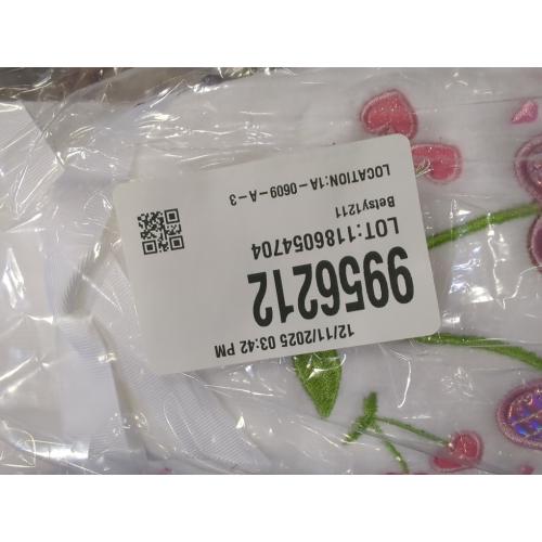 Pidada Hand Towels Set of 2 Embroidered Floral Pattern 100% Cotton Absorbent Soft Decorative Towel for Bathroom (White Pattern 3)