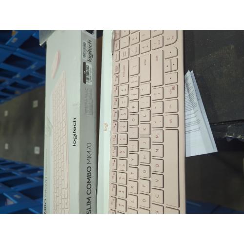 Logitech - MK470 Full-size Wireless Scissor Keyboard and Mouse Bundle for Windows with Quiet clicks - Rose