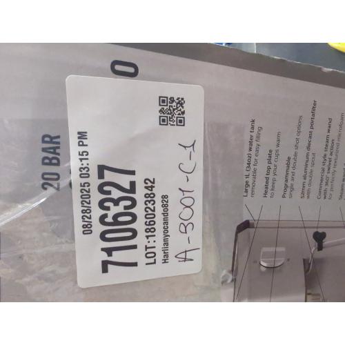 Slim Espresso Machine with 20 Bars of Pressure - Stainless Steel by bella PRO