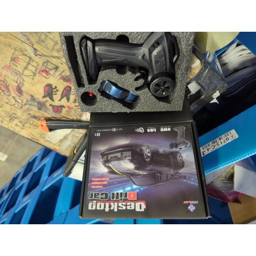 1:64 Scale Mini RC Drift Car, 2.4GHz 4WD Full Proportional Model Vehicle with LED Lights, Racing Sport Toy for Adults Boys Girls Kids (Blue)