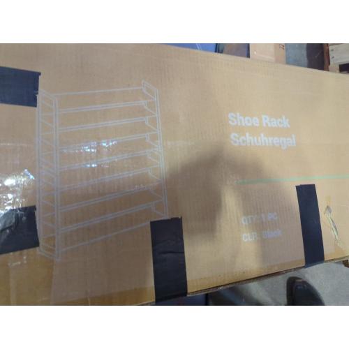 Shoe Rack, Long Shoe Organizer,Max Holds 50 Pairs,8 Tier Metal Shoe Storage Shelf,4-Tier Stackable Shoes Organizer for Garage, Entryway,White