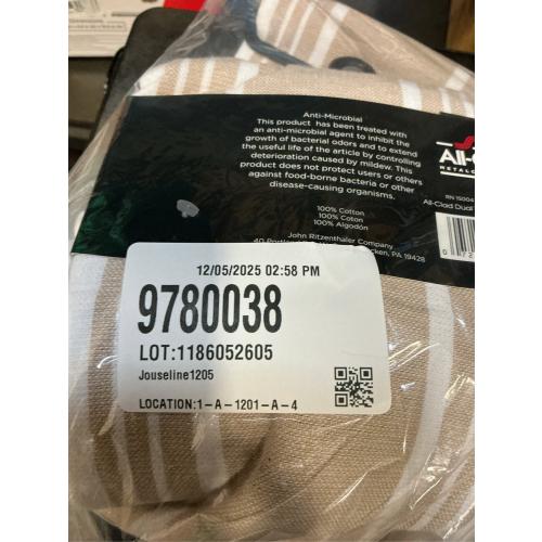 All-Clad Striped Dual Kitchen Towel in Cappuccino