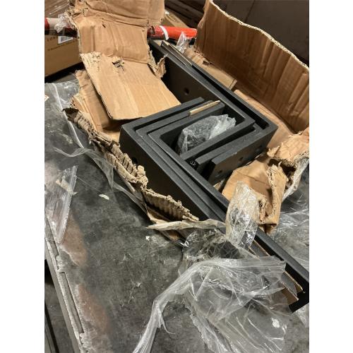 WINKER Countertop Support Bracket 6 Pack Heavy Duty 3/8 Thick Hidden L Shelf Bracket 10 x 6 x 2.5 Metal Corbels for Quartz/Granite/Wood/Concrete/Laminate Countertops, Black