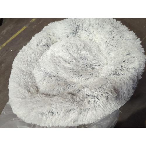 Dog and Cat Bed Super Plush Cuddler Round Soft Comfortably Stuffed Choose Size and Color (Medium/Large - Cream)