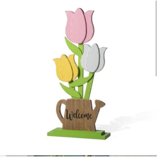 Easter Wooden Tulip Porch Decor