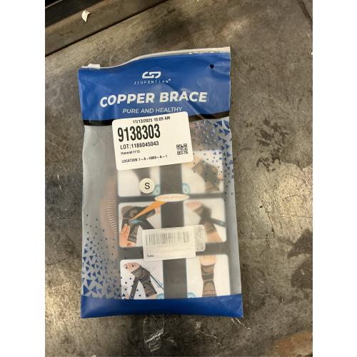 SMALL JIUFENTIAN Copper Ankle Brace Adjustable Compression Sleeve (Pair)-Ankle Support Heel Brace for Achilles Tendonitis, Plantar Fasciitis-Eases Swelling and Sprained Ankle(Medium)