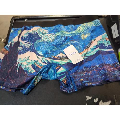 Azuki .... Size XL ...Boxer Brief for Men,Soft and Breathable Cotton Underwear Shorts,Van Gogh Painting Blue Starry Night Waistband Knit Boxers,XXL