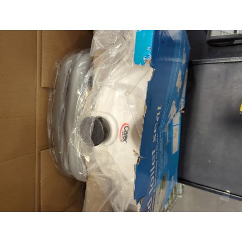 Carex 4.5 Raised Toilet Seat with Armrests, for Elongated and Round Toilets, Removable Handles, 300 lb Capacity