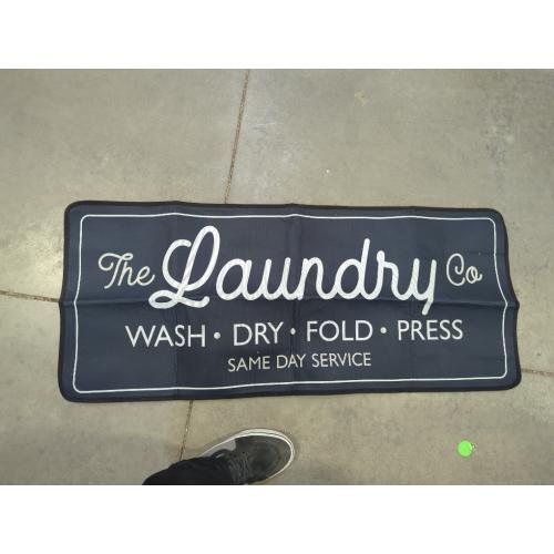Laundry Room Long Mat Area Rug Non-Slip Floor Mat Waterproof Farmhouse Carpet for Kitchen 40 x 20(Black-3)