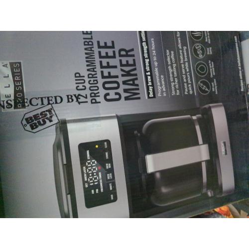 Silver bella PRO - 12-Cup Programmable Coffee Maker - 90194 - Stainless Steel