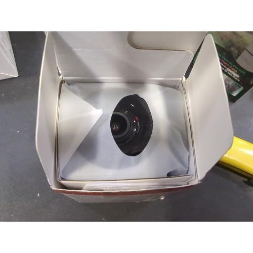 Color Grey Wyze Cam V4 Plug-in Indoor and Outdoor Smart-Enabled Security Camera