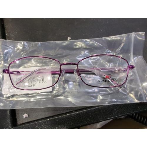 KAIYIDA Titanium Alloy Nearsighted Glasses - Womens Distance Half Frame Myopia Glasses 9865 51017-135