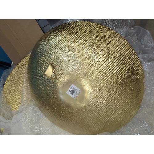 Deco 79 Metal Plate Home Wall Decor Large Metallic Disk Wall Sculpture, Set of 3 Wall Art 35, 29, 17D, Bronze