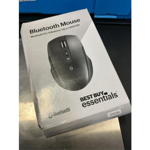 Best Buy Essentials™ - Lightweight Bluetooth Optical Standard Ambidextrous Mouse with 6-Button - Black