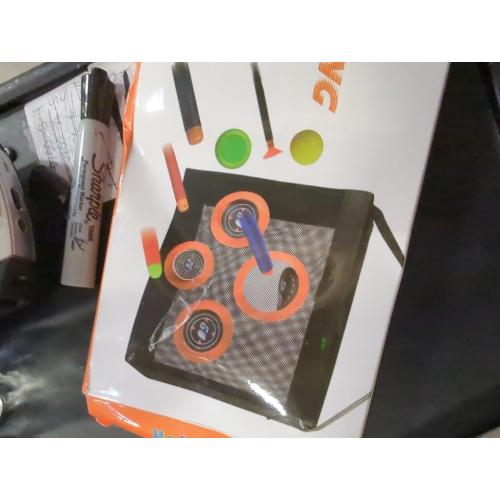 Shooting Practice Target Toy Storage Mesh Bag Compatible with Nerf Darts, Portable & Foldable Dart Zone for Kids Boys Girls 6