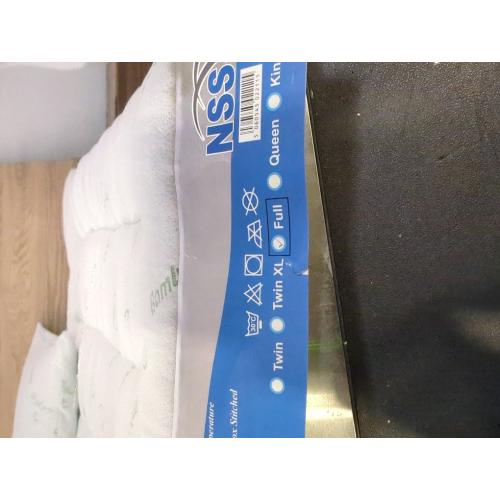 Ultra Soft Full Size Mattress Topper - Viscose Made from Bamboo Pillow Top Mattress Pad for Back Pain Relief - Naturally Cooling for Hot Sleepers, Green