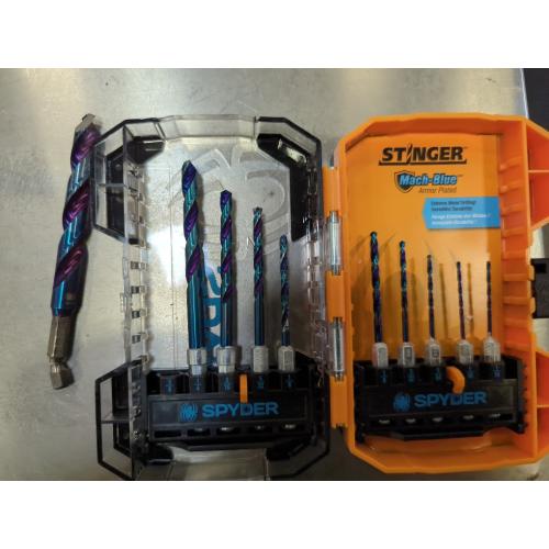 Spyder Stinger Mach-Blue 10 -Piece x High-speed steel Jobber length Twist Drill Bit Set
