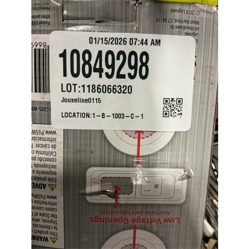 Legrand Wiremold WMC801 In Wall TV Power and Soundbar Grommet Kit, Cable Management Kit, Mounting Brackets and Hole Saw Included, White (1 Pair)