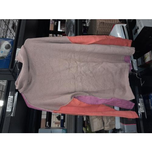 Dokotoo Womens Turtleneck Sweaters Casual Long Sleeve Color Block Side Slit Pullover Knit Jumper Tops (XL)