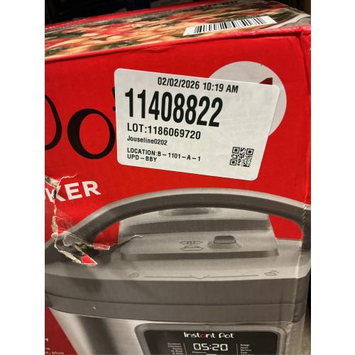 Instant Duo Plus Stainless Steel Digital Pressure Cooker 6 qt Black/Silver