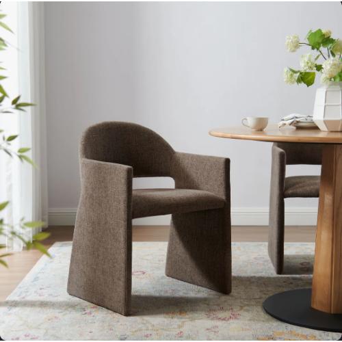 Modway Mocha Talia Upholstered Fabric Dining Armchair
