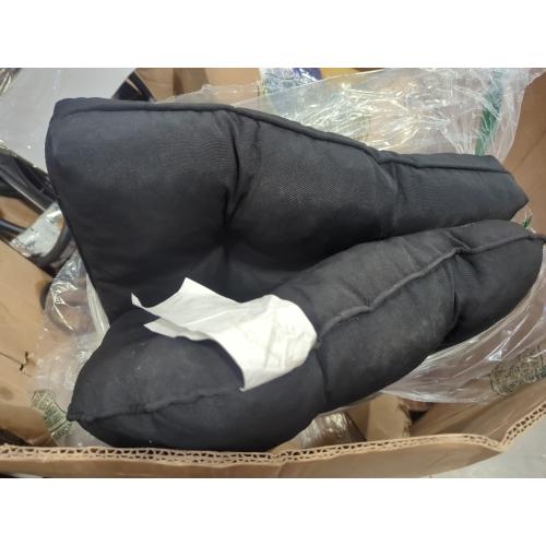 Set of 2 Classic Accessories Water-Resistant Square Patio Seat Cushions, 19 x 19 x 5 Inch, 2 Pack, Black, Outdoor Seat Cushions