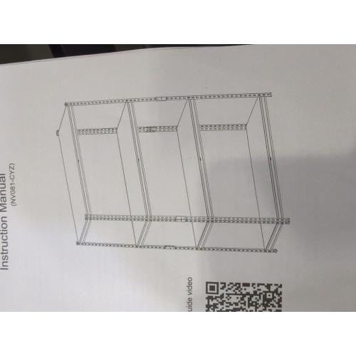 Black 48 Inch Four Layer Iron Plate Storage Rack