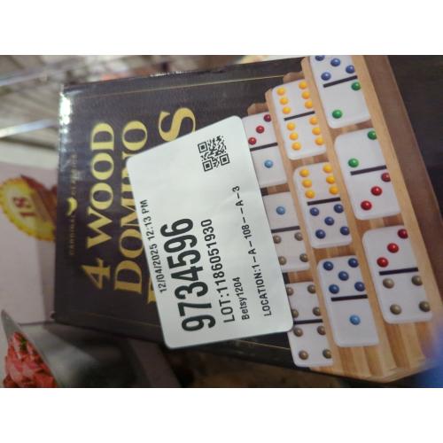 Spin Master Games, Wooden Domino Racks, Set of 4 Trays for Mexican Train Dominoes, Dominoes Games, Classic Game, Kids Game, Adults & Kids Ages 8