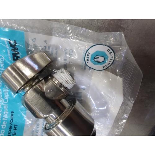 SharkBite 1/2-in Push-to-connect x 3/8-in OD Compression Brushed Nickel Quarter Turn Stop Angle Valve