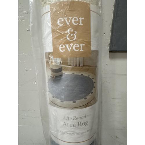 EVER e EVER 5 ft round area rug
