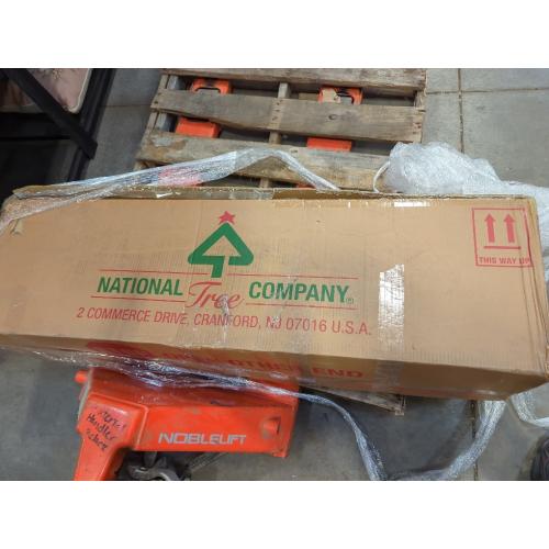 National Tree Company 9 ft Pre-Lit Dunhill Fir Artificial Christmas Tree, 900 LED Lights, 4,026 Tips, Foot Pedal, 10 Light Functions, Includes Stand, Green