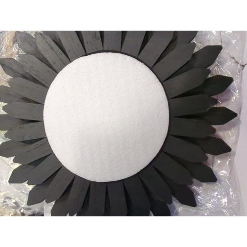 Honiway Black Wall Decor Wall Mirror 12 inch Boho Wall Decor Wood Decorative Mirror for Room Decor Home Decor for Bedroom Living Room Bathroom Kitchen Black